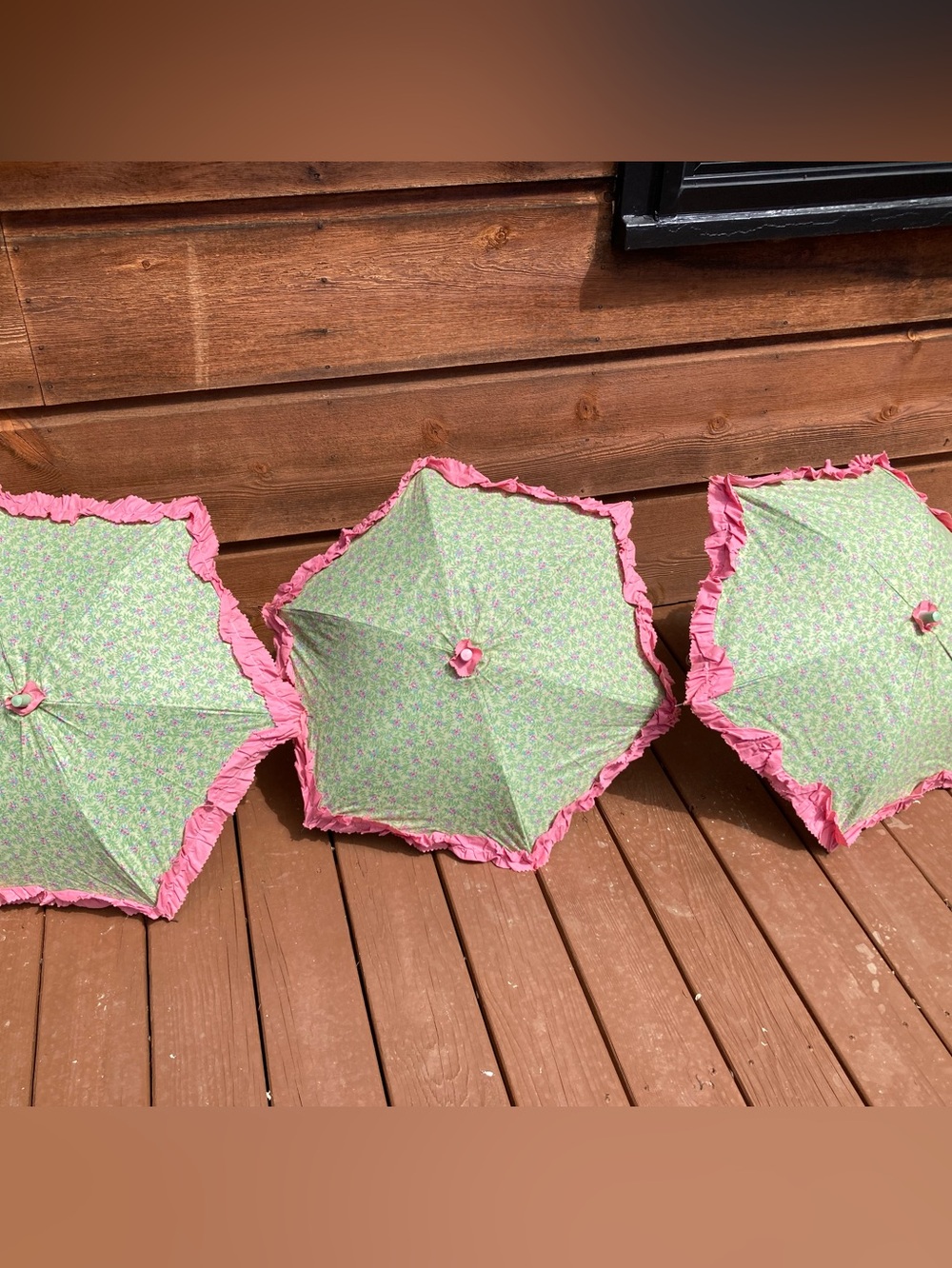 Small Parasols (3) Vintage Handmade
